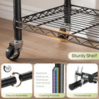 Golpart Heavy Duty Rolling Clothes Rack Wheels Portable Metal Garment Rack - Image 5