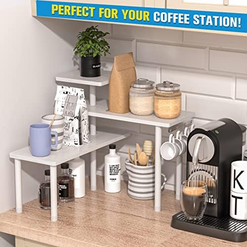 JayRex 3-Tier Bathroom Countertop Corner Shelf Organizer, White - Image 6