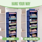 Kids Clothes Organizer, Weekly Clothes Organizer for Kids, 6 Shelf, Blue - Image 5