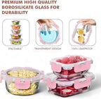 Razab 30 PC Glass Food Storage Containers with Lids - Reusable Glass Meal Prep Containers for Lunch and Leftovers - Airtight & Leakproof Snap Locking Lids - Oven, Freezer, Microwave, Dishwasher Safe - Image 7