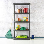 Sterilite 5 Shelf Unit, Heavy-Duty Plastic Utility Storage Rack, 3-Pack - Image 7