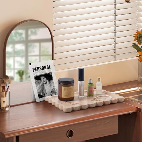 Scalloped Natural Marble Tray - Decorative Stone Tray for Bathroom & Vanity - Image 5