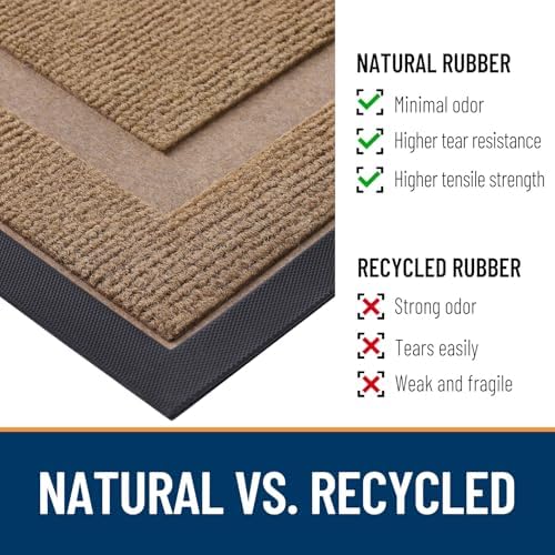 OLANLY Front Door Mat Outside 59x20, All-Season Heavy-Duty Rubber Doormat - Image 4