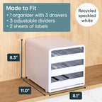 YouCopia SpiceStack,18-Bottle Adjustable Spice Rack Organizer, Pull-Out Seasoning Holder for Kitchen Cabinet and Pantry Storage with 104 Labels and Adjustable Dividers, Speckled White - Image 3