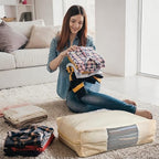 3 Pcs Cotton Canvas Sweater Storage Bag, 20"x14"x5" Closet Organizer Bag - Image 7