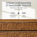 Best Choice Products Under Bed Storage Containers W/Lid, Wheels and Handles, 2-Pack Large Handwoven Water Hyacinth Closet Organizer, Shoe Storage Bins, Multi-Purpose Nesting Baskets - Chestnut - Image 3
