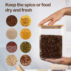 D2scrma 115oz/3.6Qt/3400ml Square Glass Storage Containers with Lids 2-Pack - Image 3