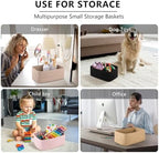OIASKET 4 Pack Small Storage Shelf Baskets for Organizing, Mini Woven Rope Storage Bins for Towels, Cute Decorative Closet Organizer，Baby Nursery, Gift Empty Baskets -11.81''Lx7.87''Wx4.72''H-Jute - Image 7