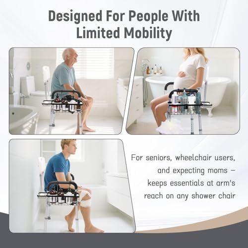 TYYIHUA Shower Caddy Basket Hanging on Shower Chair Arms - Image 3