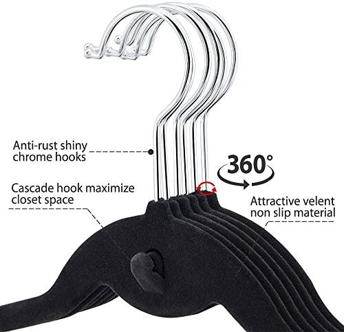 aheetech Velvet Hangers 100 Pack, Non-Slip Cascading Hangers, Swivel Hook - Image 4