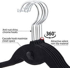 aheetech Velvet Hangers 100 Pack, Non-Slip Cascading Hangers, Swivel Hook - Image 4