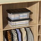 14-Qt Clear Latching Storage Boxes, 2-Pack Storage Bins - Image 5
