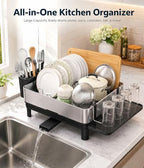 Dish Drying Rack, 17-Inch Dish Drainer for Countertop, Stainless Steel - Image 2
