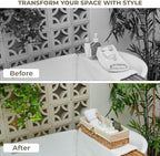 Tank Topper Storage Baskets - Woven Wicker Basket for Toilet Paper Holder, Baskets for Vanity, Bathroom, Pantry Organizing, or Coffee Table Decor Pack of 02 Waterhyacinth - Image 6