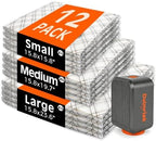 12-Pack Vacuum Seal Bags for Clothing Travel with Cordless Pump by DolmriekTravelVacuumBags