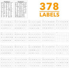 SpaceAid Spice Drawer Organizer with 24 Spice Jars, 378 White Minimalist Spice Labels, 4 Tier Seasoning Rack Tray Insert for Kitchen Drawers, 11.25" Wide x 17.5" Deep - Image 7