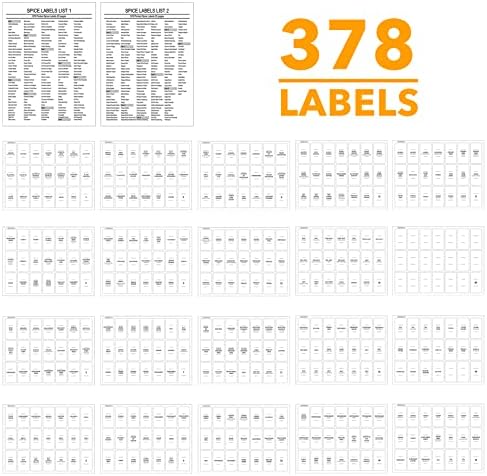 SpaceAid Spice Drawer Organizer with 24 Spice Jars, 378 White Minimalist Spice Labels, 4 Tier Seasoning Rack Tray Insert for Kitchen Drawers, 11.25" Wide x 17.5" Deep - Image 7