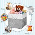 meekoo 8 Pack Fabric Storage Bins Baskets, 12 x 12 x 12 in, Gray White - Image 6