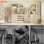 Aheaplus Closet System with 12 Drawers, 8.5-11.5Ft Closet Organizer System - Image 6