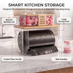 2-Pack Trash Bag Holder for Kitchen, Acrylic Trash Bag Dispenser - Image 2