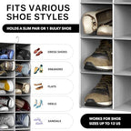 Simple Houseware 20 Section Shelves Hanging Shoes Organizer, Gray - Image 4