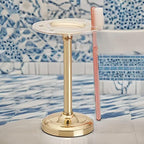 Toothbrush Holder Vintage Free Standing Solid Brass Design 4.5" H - Image 2