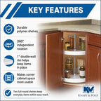 Knape & Vogt 28-In 2-Tier Full-Round Lazy Susan, White - Image 4