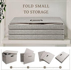 Storage Bins with Lids Fabric Closet Organizers Cubes Office Organization - Image 3