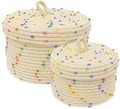 2pcs Small Basket, Cute Basket with Lid & Decorative Bin for Storage by EsmeLH