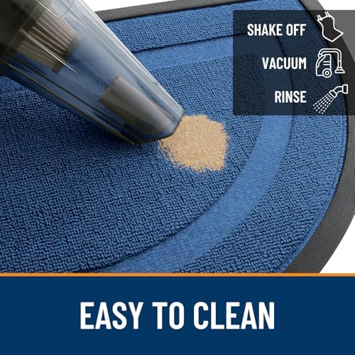 OLANLY Half Circle Front Door Mat Outside 47x23 All-Season Rubber Doormat - Image 5