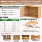 Sintuff 4 Pack Wooden Pull out Tray Cabinet Organizer, 15'' X 21'' - Image 2