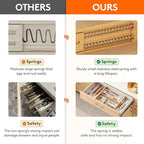 Lifewit 2.4" Kitchen Drawer Dividers, Adjustable Bamboo Drawer Organizers - Image 4