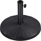 Yaheetech 22 lbs Heavy Duty Outdoor Umbrella Base 18" Round Patio Umbrella Stand Market Umbrella Base for Garden & Lawn, Black by Yaheetech
