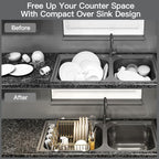 MAJALiS Gold Expandable Dish Drying Rack Over Sink with Extra Drainboard - Image 2