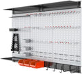 WALMANN 113 PCS Pegboard Wall Tool Organizer Kit with Pegboard Hooks, Grey by WALMANN