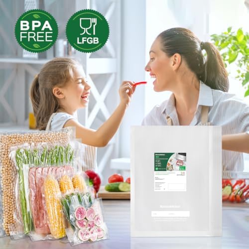 Bonsenkitchen Precut Vacuum Sealer Bags, 100 Gallon 11" x 16" Food Sealer - Image 7