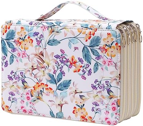 250 Slots Pencil Case 5-Layer Zipped Holder w/Handle by Lbxgap