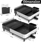 Urackify Stainless Steel Dish Drying Rack for Kitchen Counter,Black - Image 2