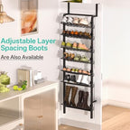 DTUQYX Over the Door Shoe Organizer - 8 Tiers Adjustable Shoe Rack for Door Hanging Heavy Duty Metal Shoe Organizer for Closet for Shoes,Accessories, 67.52'' L x 17.91" W x 9.84" H - Image 6