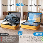 15 Pack Vacuum Storage Bags for Travel with Rechargeable Cordless Pump, Space Saver Bags for Clothes, Compression Packing Bags for Luggage and Suitcase,Blue - Image 4