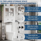 Garvee Over-The-Toilet Storage Rack, Vintage Bathroom Organizer - Image 4