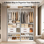 IRONCK Closet Organizer System with 2 Drawers & Adjustable Shelves, 29.6" - Image 3