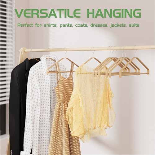 APRTAT Bamboo Clothes Hangers 30 Pack, Suit Hangers 360° Rotatable Hook - Image 4