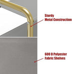 Simple Houseware Coat Rack with Shelf, Hall Tree with Hooks, Champagne Gold - Image 3