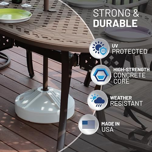 US Weight Durable 50 Pound Fillable Umbrella Base Designed to be Used with a Patio Table - Image 5