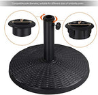 Yaheetech 22 lbs Heavy Duty Outdoor Umbrella Base 18" Round Patio Umbrella Stand Market Umbrella Base for Garden & Lawn, Black - Image 5