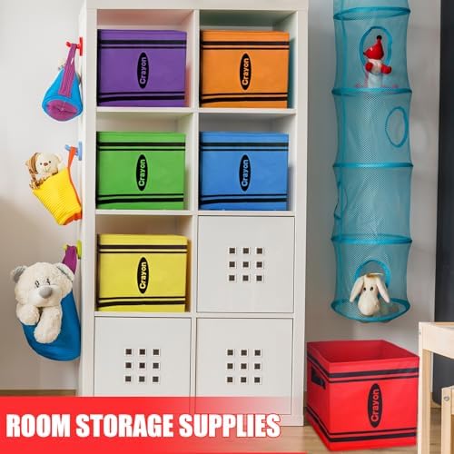 RattanView 12 Pcs 11in Crayon Storage Bins Cubed Cubby Organizers - Image 6