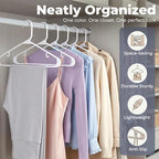 HOUSE DAY White Plastic Hangers 120 Pack, Slim Space-Saving Clothes Hangers - Image 4