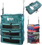 Pack Gear Hanging Carry-On Organizer - Our Fitted Hanging Luggage Organizer Perfectly Fits Any Carry On - Our Packing Cubes For Travel Use Mesh Windows to Make Finding Clothes Easy (Green, M) by PackGear