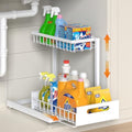Saydear L-Shaped Under Sink Organizer, 2-Tier Pull-out Cabinet Rack 1-Pack by Saydear